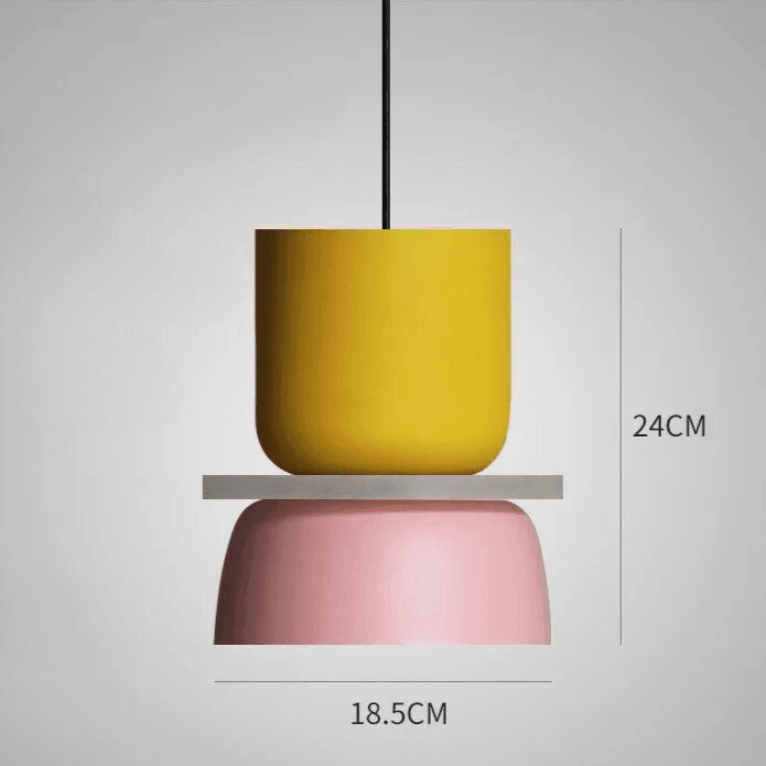 Colourful Nordic Metal Pendant Light with Built-In LED