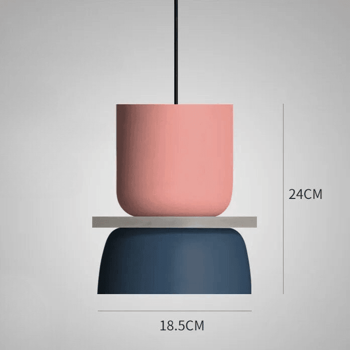 Colourful Nordic Metal Pendant Light with Built-In LED