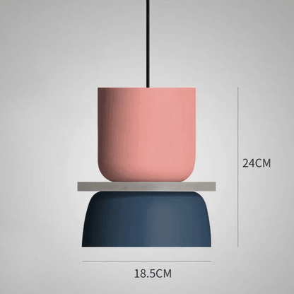 Colourful Nordic Metal Pendant Light with Built-In LED