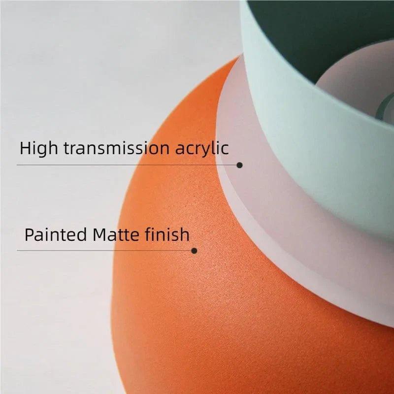 Colourful Nordic Metal Pendant Light with Built-In LED