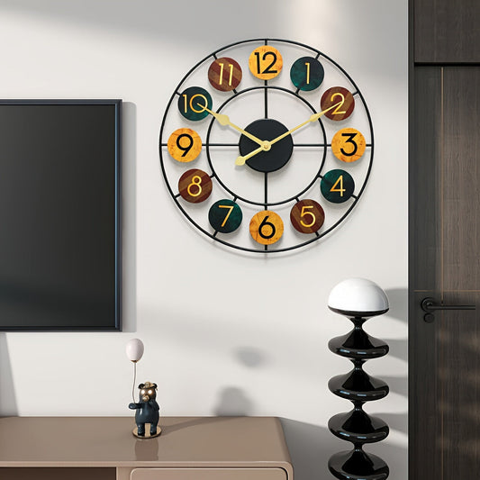 Colourful Retro Iron Wall Clock