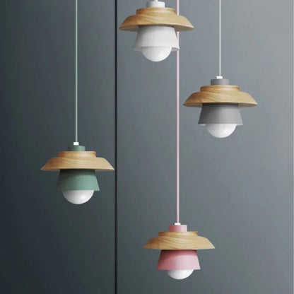 Colourful Wood Pendant Light