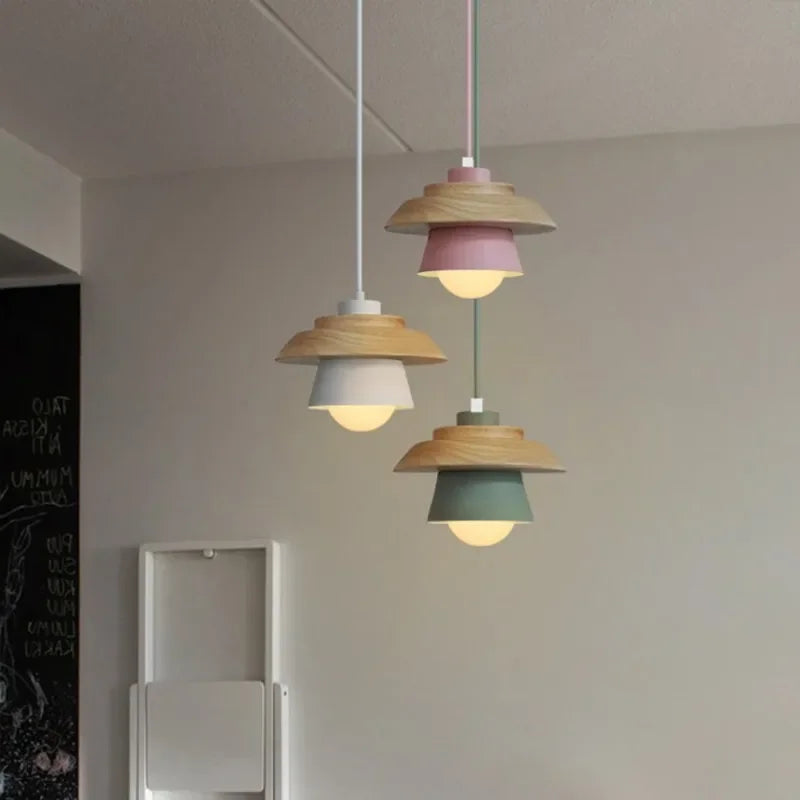 Colourful Wood Pendant Light