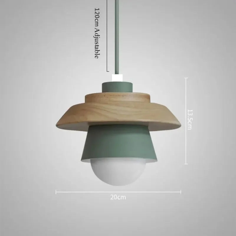 Colourful Wood Pendant Light