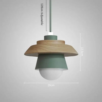 Colourful Wood Pendant Light
