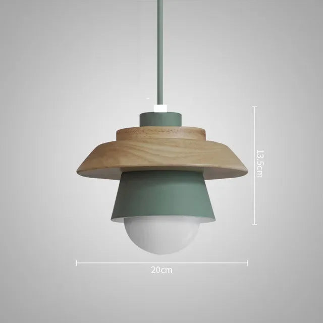 Colourful Wood Pendant Light