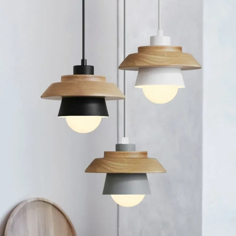 Colourful Wood Pendant Light