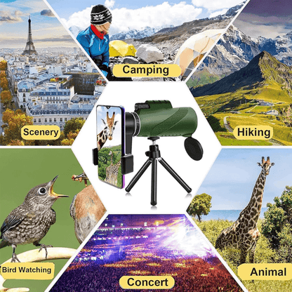 Compact 600x Ultra-Zoom Monocular with HD Glass Lens
