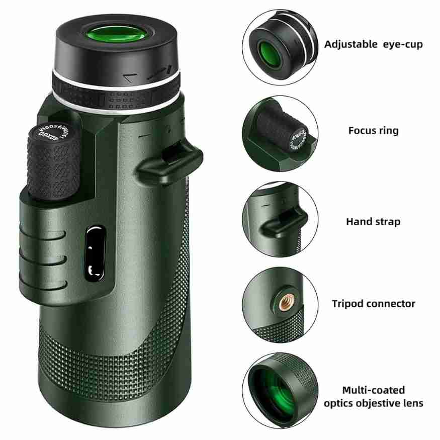 Compact 600x Ultra-Zoom Monocular with HD Glass Lens