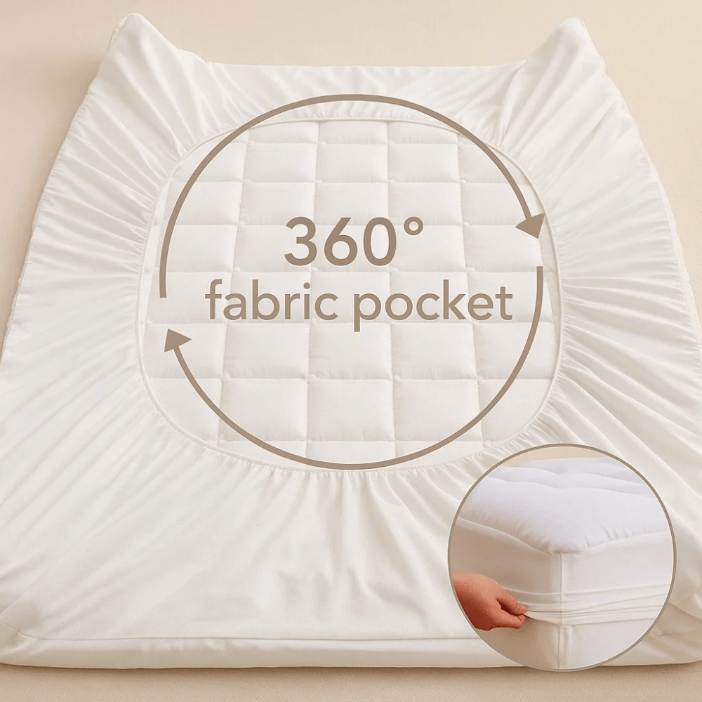Cooling Mattress Topper with Heat-Dispersing Design and Removable Cover