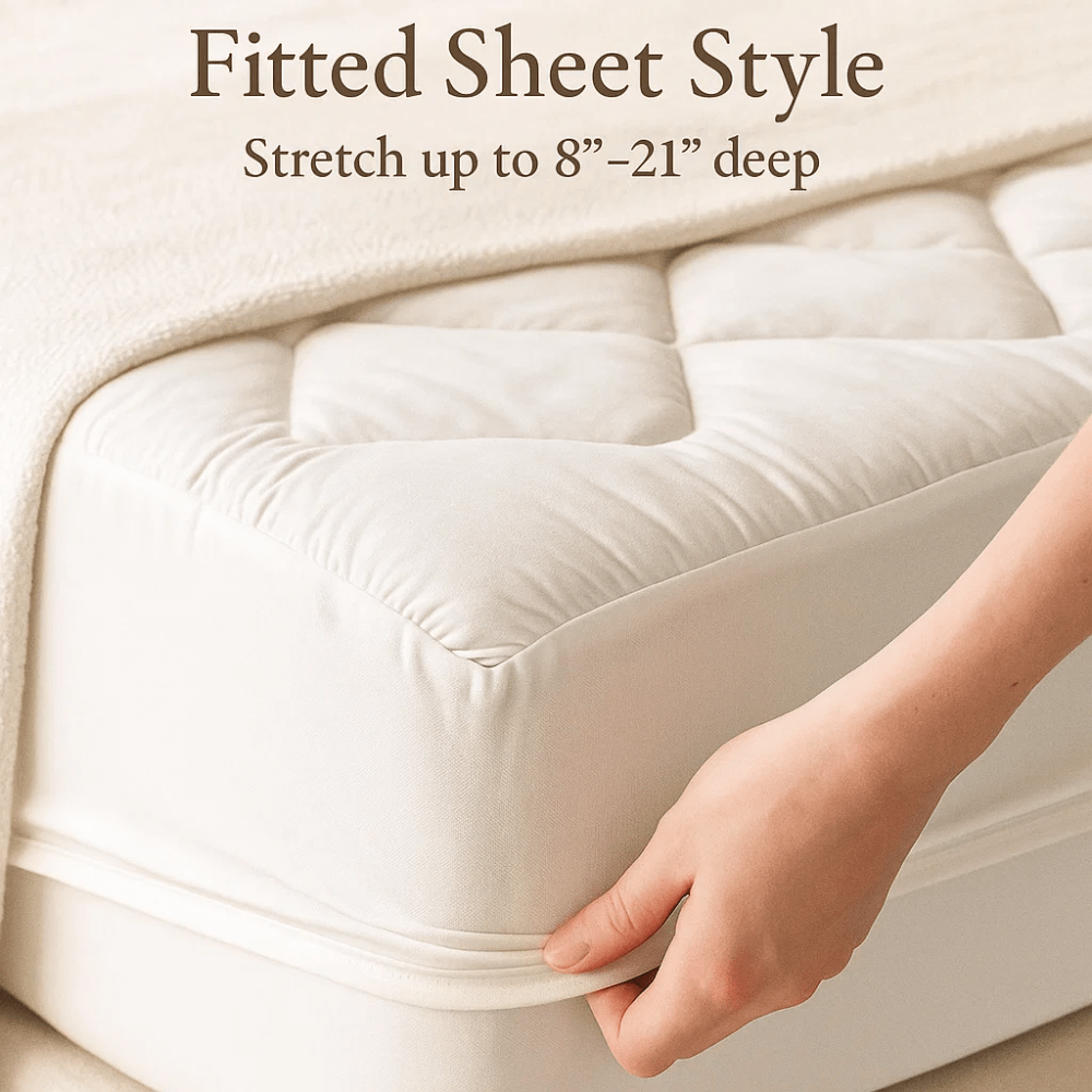 Cooling Mattress Topper with Heat-Dispersing Design and Removable Cover
