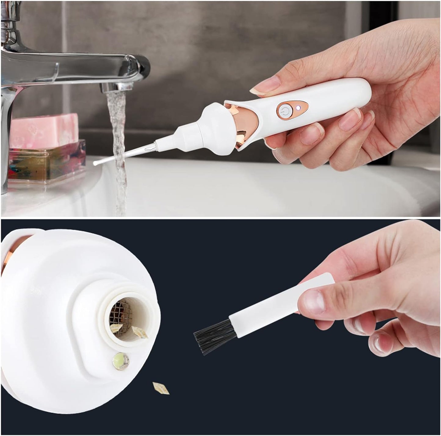 Cordless Ear Wax Remover Gentle Rechargeable Ear Cleaning Device