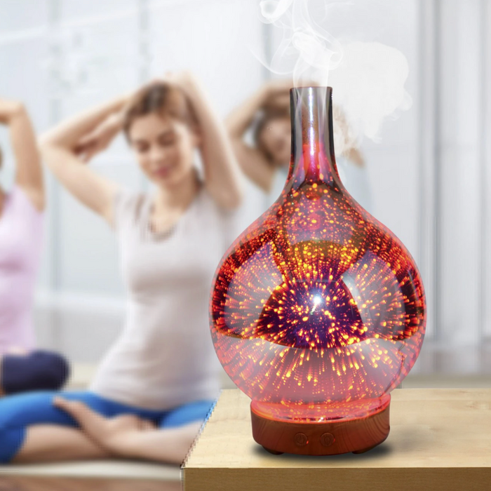 CosmicBreeze Aromatherapy Diffuser LED Light Mist Humidifier for Relaxation