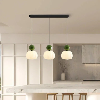 Cream Art Deco Pendant Lamp with Bauhaus-Inspired Metal and PMMA Design