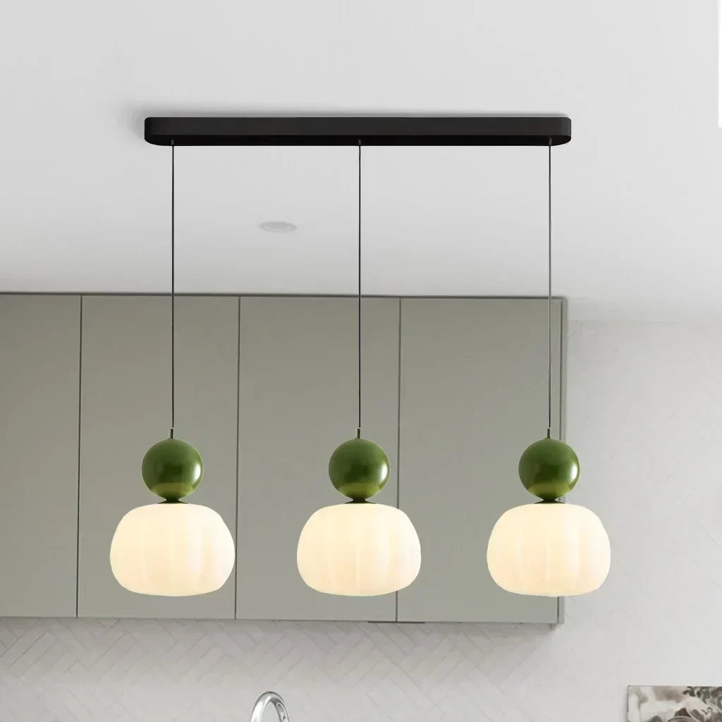 Cream Art Deco Pendant Lamp with Bauhaus-Inspired Metal and PMMA Design