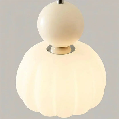 Cream Art Deco Pendant Lamp with Bauhaus-Inspired Metal and PMMA Design