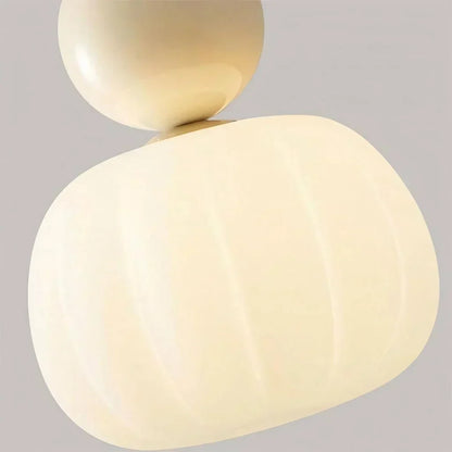 Cream Art Deco Pendant Lamp with Bauhaus-Inspired Metal and PMMA Design