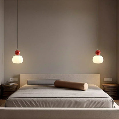 Cream Art Deco Pendant Lamp with Bauhaus-Inspired Metal and PMMA Design
