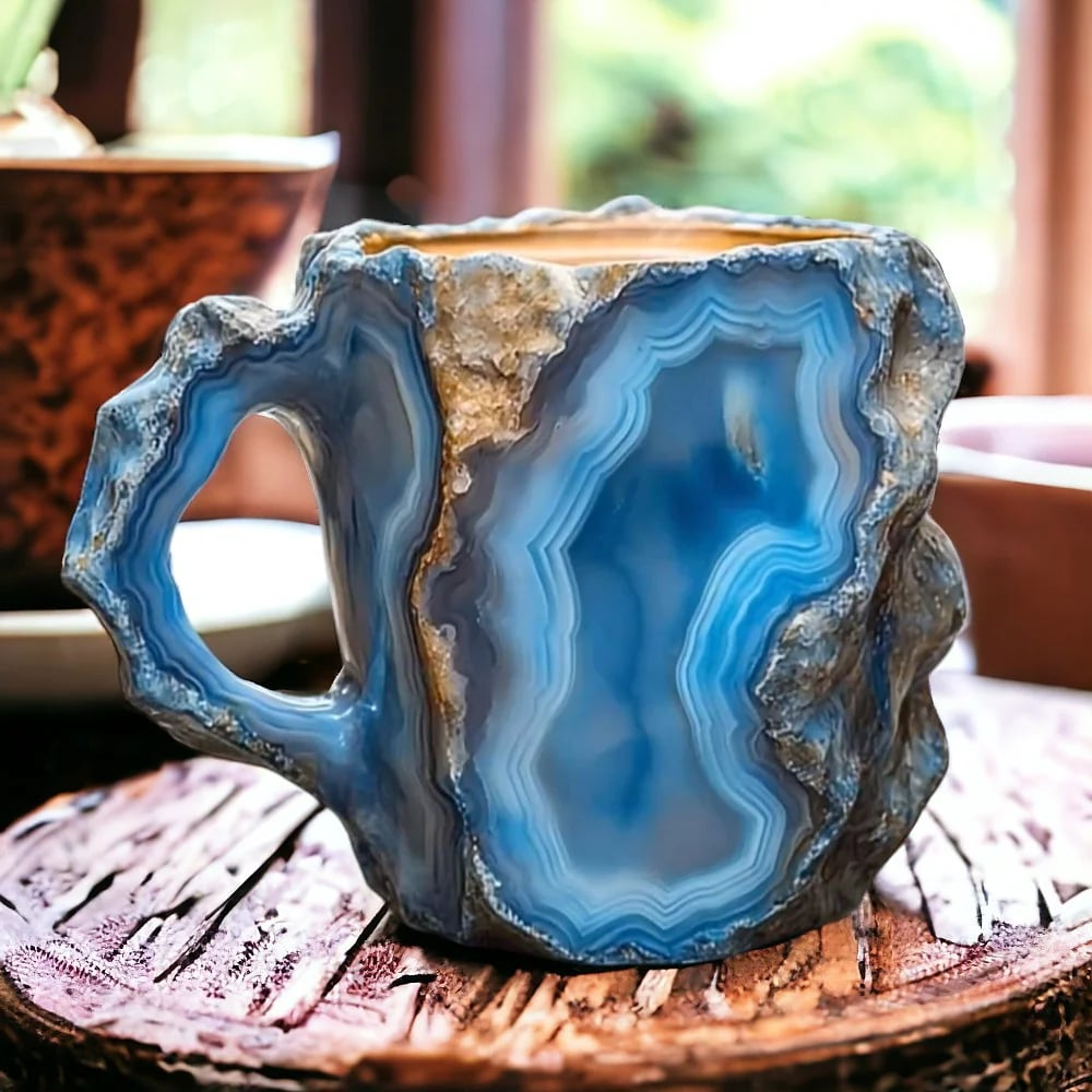 Crystal Coffee Mug 180 ml with Elegant Mineral Design