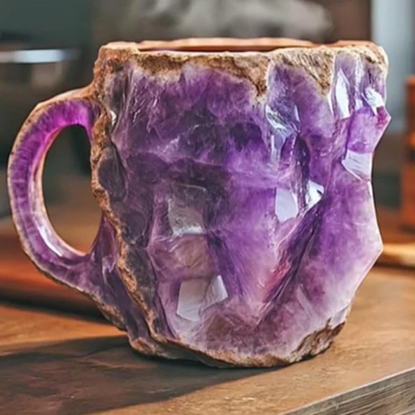Crystal Coffee Mug 180 ml with Elegant Mineral Design