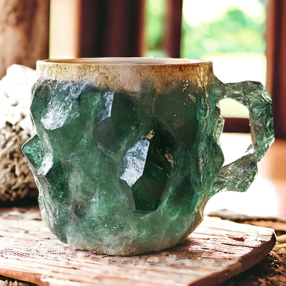 Crystal Coffee Mug 180 ml with Elegant Mineral Design