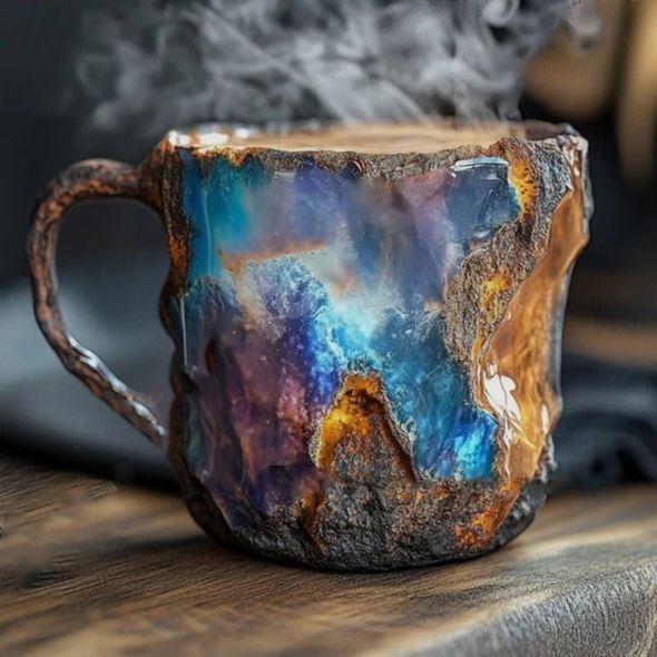 Crystal Coffee Mug 180 ml with Elegant Mineral Design
