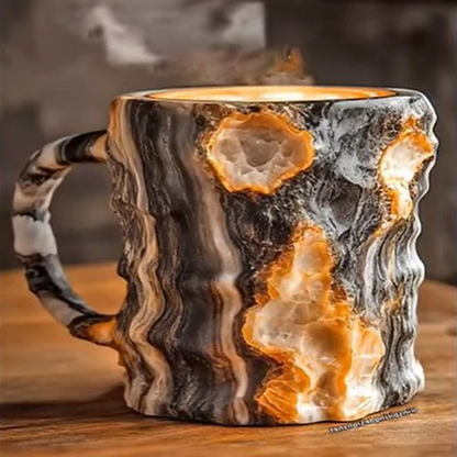 Crystal Coffee Mug 180 ml with Elegant Mineral Design