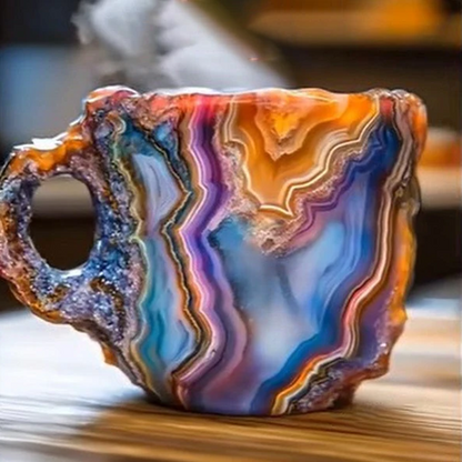 Crystal Coffee Mug 180 ml with Elegant Mineral Design