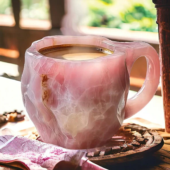 Crystal Coffee Mug 180 ml with Elegant Mineral Design