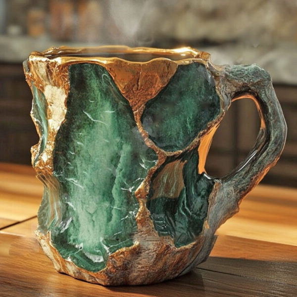 Crystal Coffee Mug 180 ml with Elegant Mineral Design