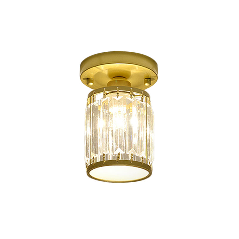 Lampada da soffitto semicentrale con pannelli in cristallo