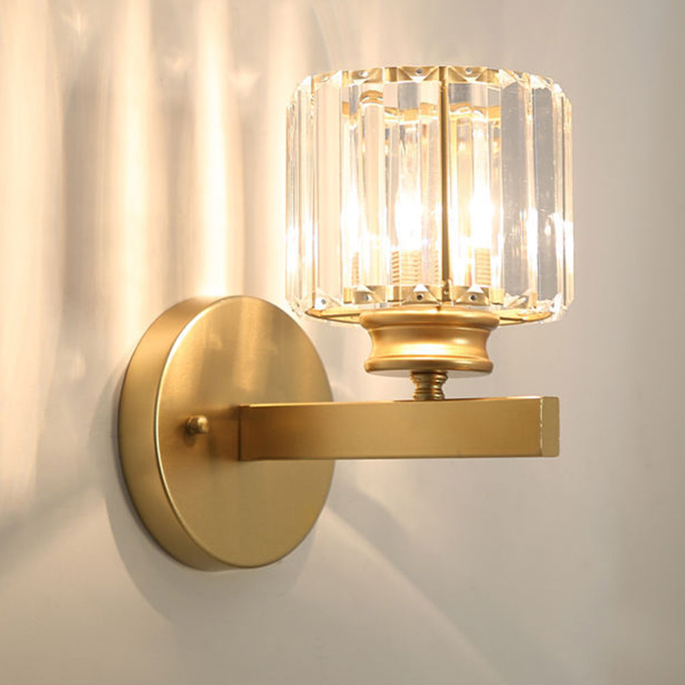 Crystal and Iron E27 Wall Sconce
