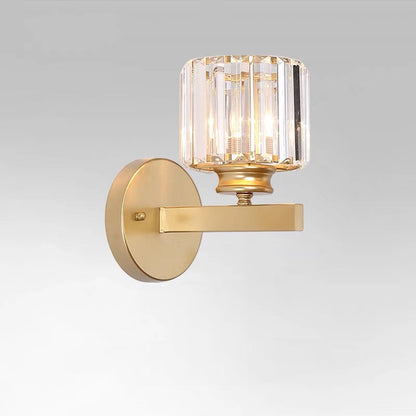 Crystal and Iron E27 Wall Sconce