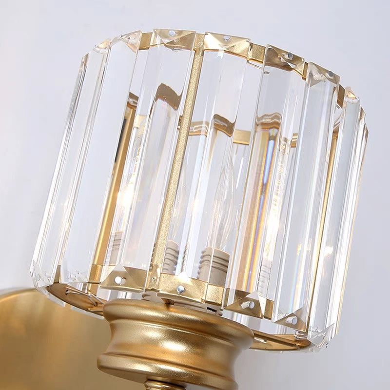Crystal and Iron E27 Wall Sconce