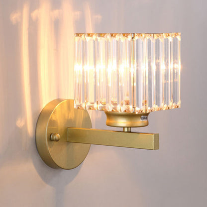 Crystal and Iron E27 Wall Sconce