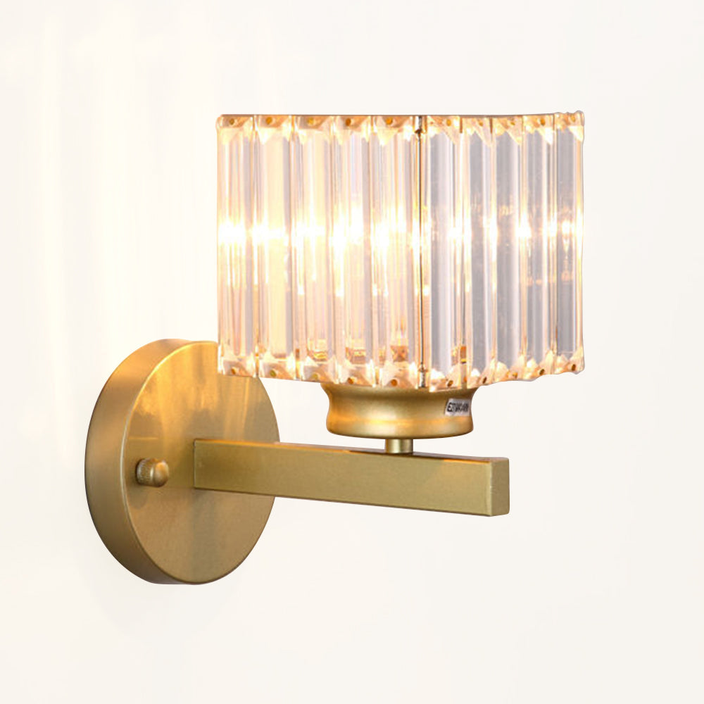 Crystal and Iron E27 Wall Sconce