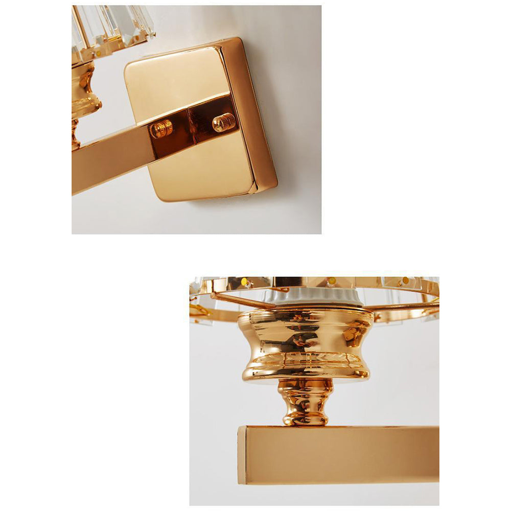 Crystal and Iron E27 Wall Sconce