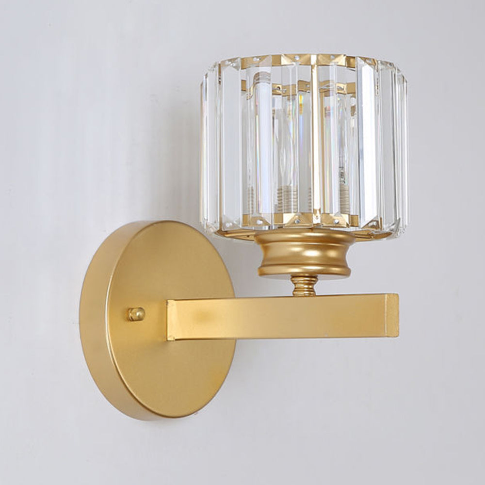 Crystal and Iron E27 Wall Sconce