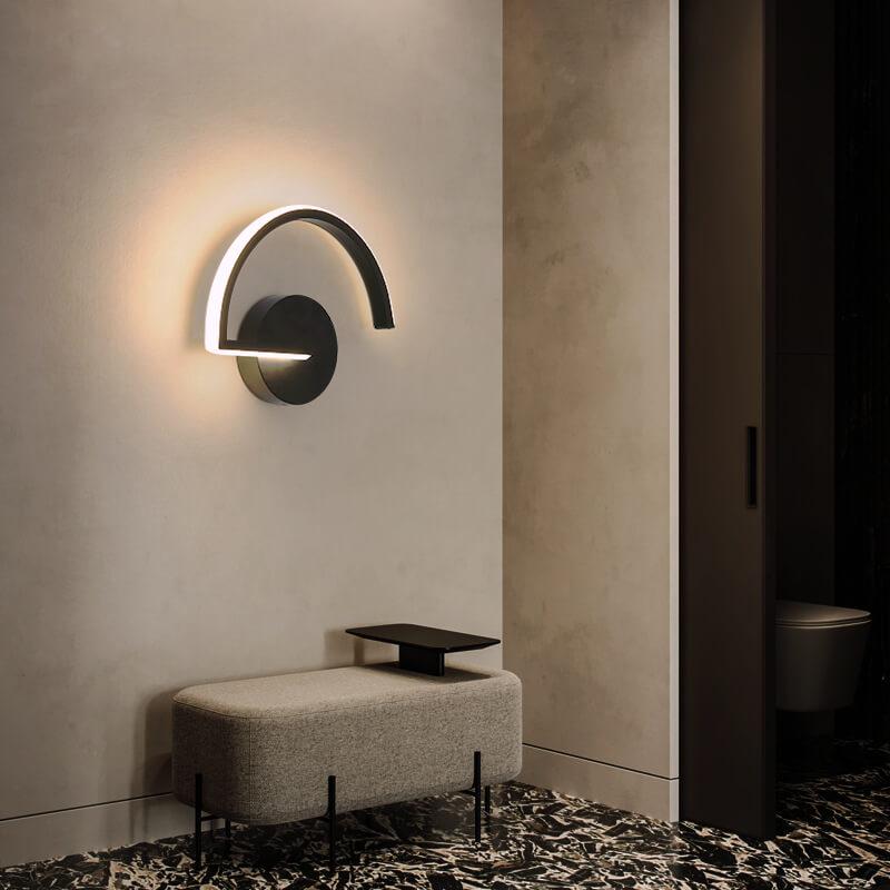 Curved Arc LED Wall Light for Modern Interiors