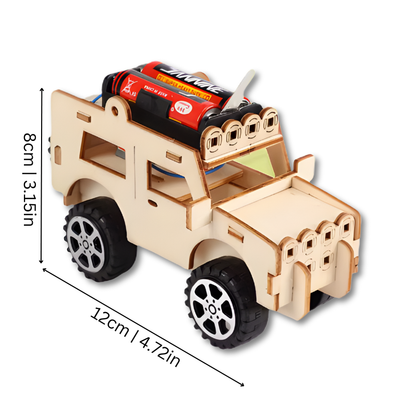DIY Electric Wooden Vehicle Building Kit for Kids