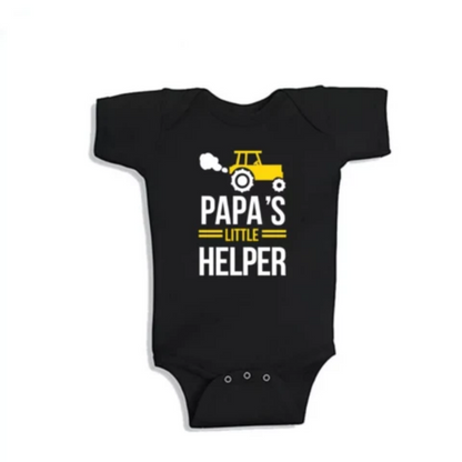 Dad and Son Matching T-Shirts with Dad and Little Helper Prints