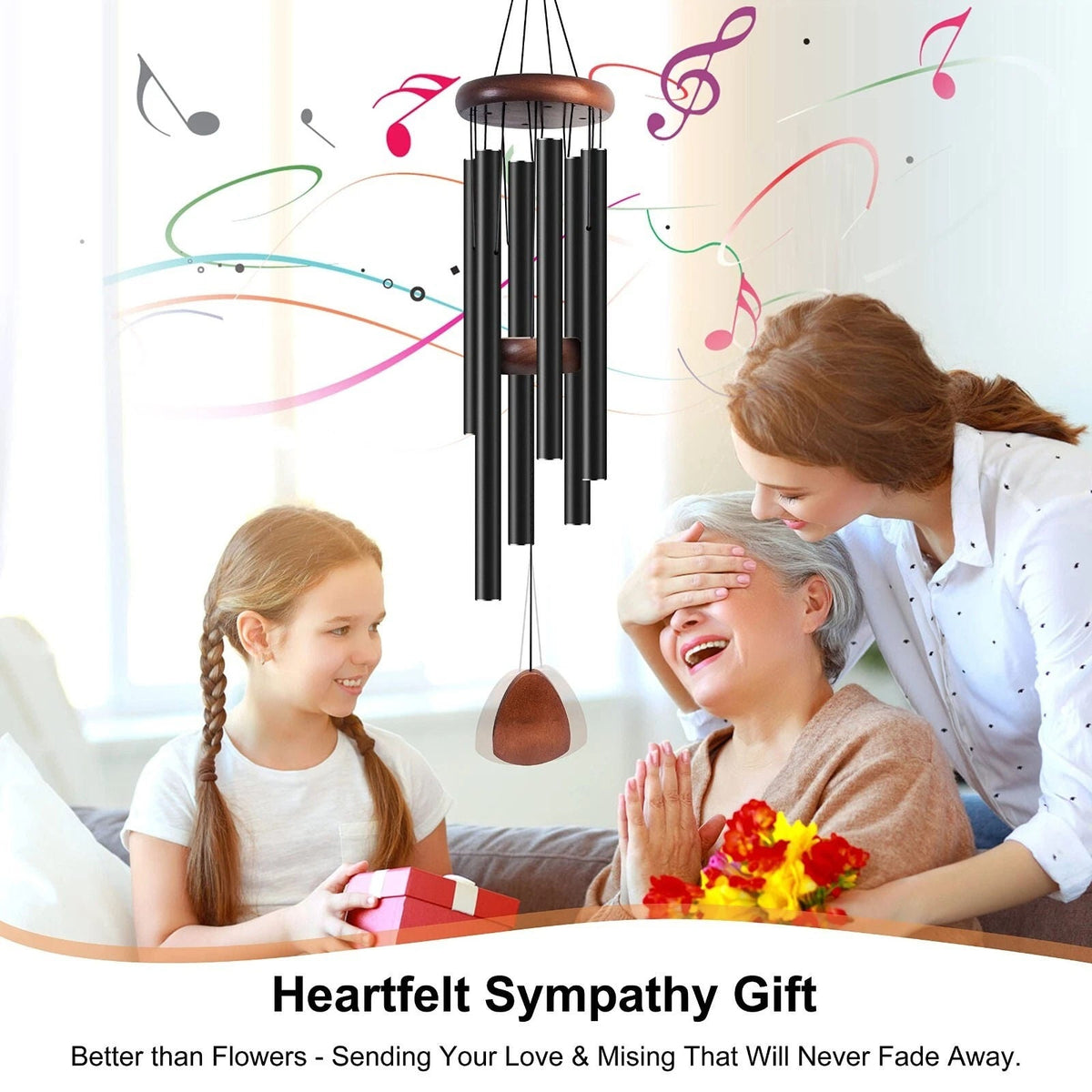 Deep Tone Aluminium Wind Chimes with Anodised Finish for Indoor and Outdoor Use