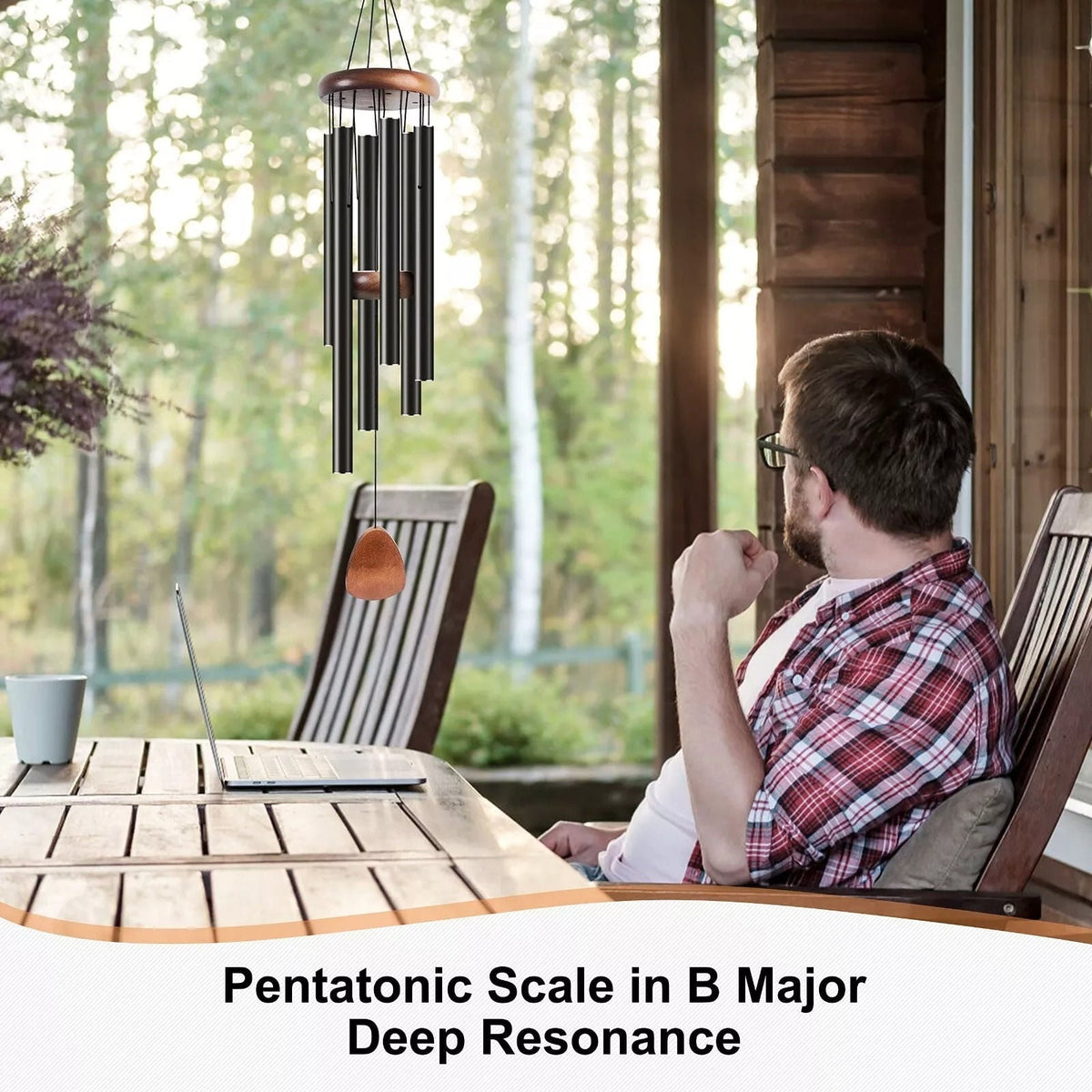 Deep Tone Aluminium Wind Chimes with Anodised Finish for Indoor and Outdoor Use