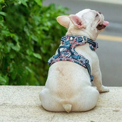 Arnés para perros con material transpirable y ajuste regulable y seguro XS-XL