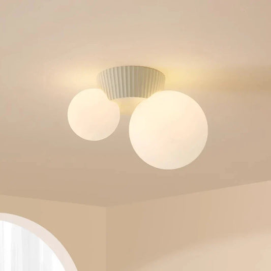 Double Globe Frosted Glass Ceiling Light