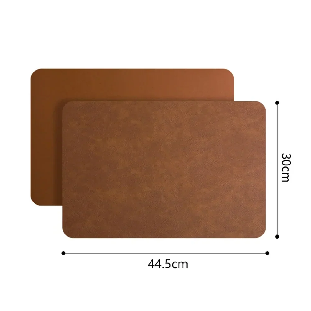 Double-Sided Faux Leather Placemats for Dining Tables