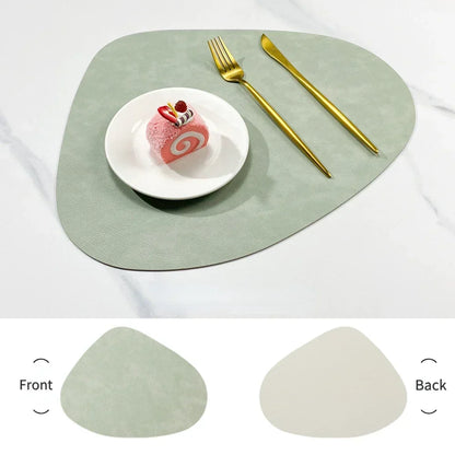 Double-Sided Faux Leather Water Drop Placemats