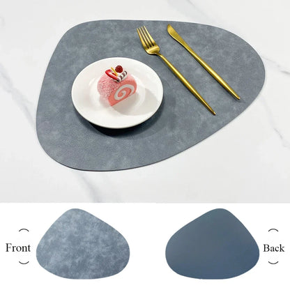 Double-Sided Faux Leather Water Drop Placemats