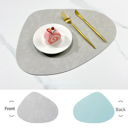 Double-Sided Faux Leather Water Drop Placemats