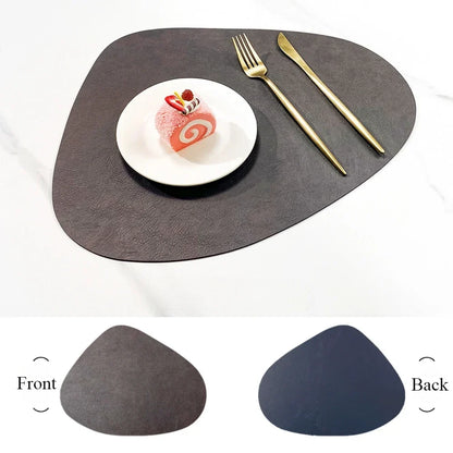 Double-Sided Faux Leather Water Drop Placemats